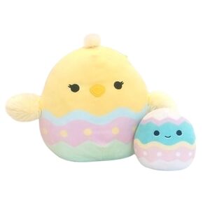 Squishmallows Aimee the Chick &  Waylon the Egg Easter Plush Toys